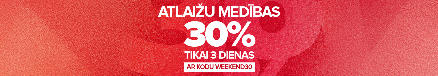No 23.&ndash;25. janvārim tikai atlasītām precēm 30% atlaide ar kodu WEEKEND30. Nepalaidiet garām izdevīgu piedāvājumu Open24.lv!